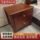 乌金木床头双柜实物木现代奢卧轻室家用新中式 323储物收纳床边抽
