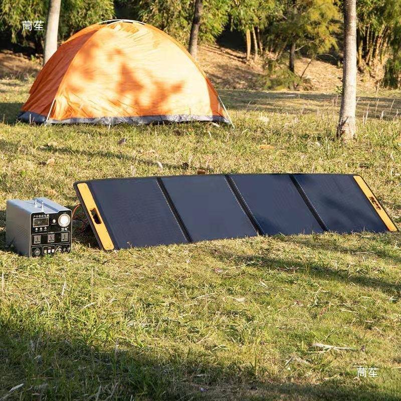 电源电太阳能折叠户外100W200光伏1包2406V便EE全套携柔性18V充板
