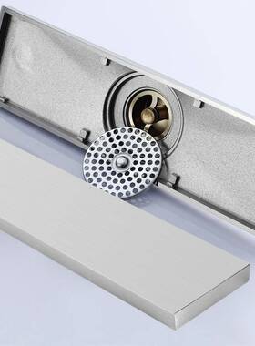 HI地DEEP黑色拉丝镀铬长隐形漏方形浴室卫生间排量HIDL156-30*8c