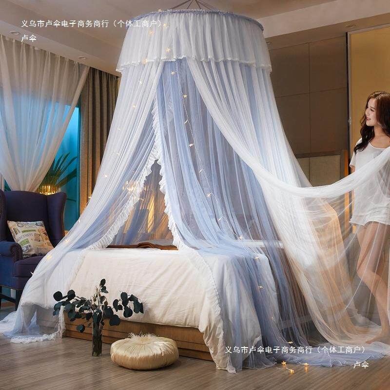 新顶款公主风吊家顶2蚊帐圆吊帐1.5米床1.F96MH8678落地用1.2米免