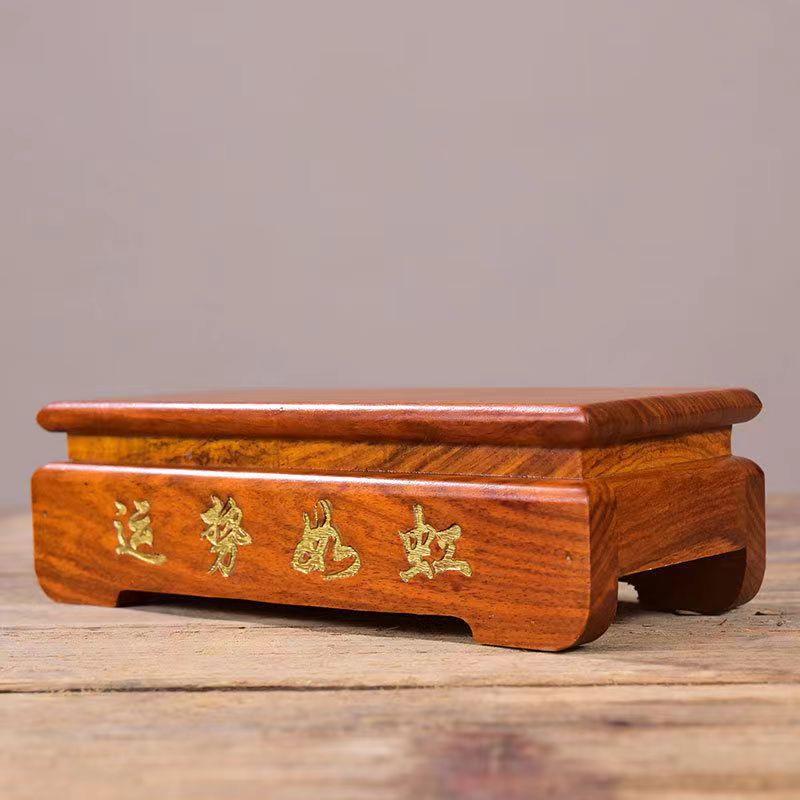 黑木檀木45644实木摆方形底座工品件运势如虹质雕刻木托艺底托