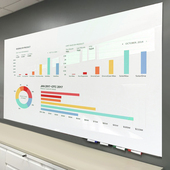 钢化玻璃白板挂式 写字板儿童教学办公磁性钢化玻璃黑板墙家用移动