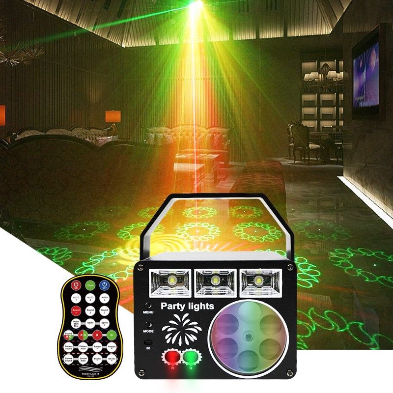 usb彩灯浪漫氛围LED声控旋转魔球灯家用DJ房间客厅KTV蹦迪舞厅