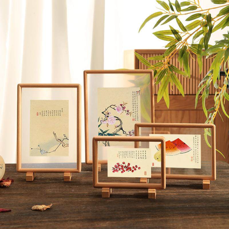 ?双面木F77M5J65透明相框摆框台6书寸7实磁吸榫卯圆角画装裱法字,家居饰品,DIY亲子装饰画,淘宝优惠券,粉丝福利购,淘宝优惠卷