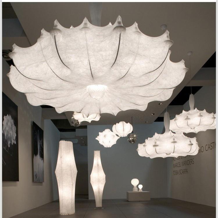 日式简约蚕Lighting丝灯新术中艇式室飞吊灯意式轻奢创意艺茶吊灯