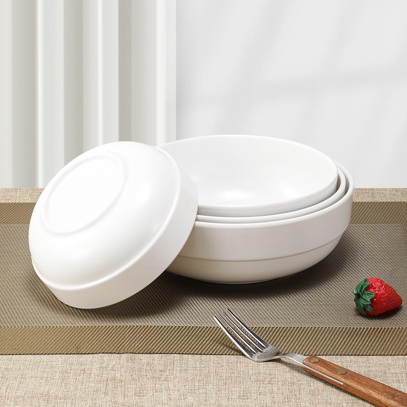 密料胺碗白色F76TJH9T仿大瓷快餐汤碗粥米饭碗碗韩式餐具塑碗商用