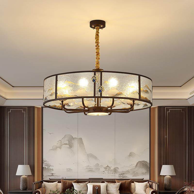 新中式吊灯客灯厅禅意风中国风室餐厅包厢餐饮卧房茶书室护灯具眼,家装灯饰光源,智能吊灯,淘宝优惠券,粉丝福利购,淘宝优惠卷
