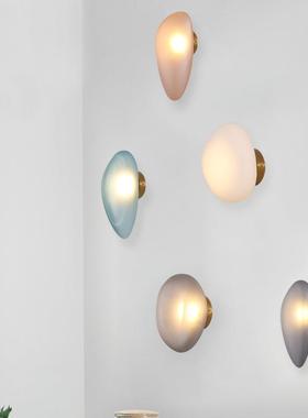 新款北欧壁璃灯彩色磨砂玻创意客厅房背景床墙走廊楼5114A梯儿童