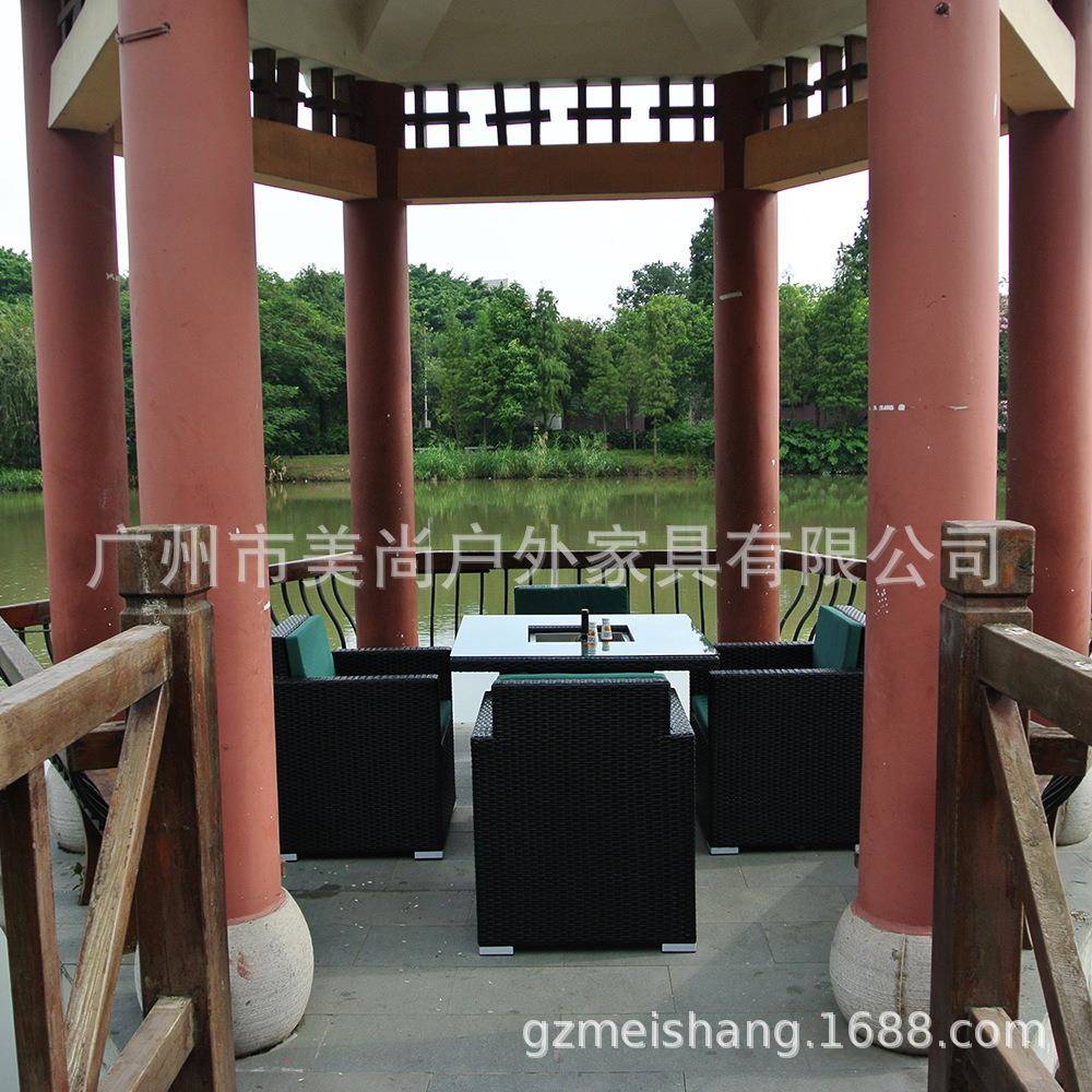 MS-1183凉亭下厂闲休藤桌可按要椅求冰桶桌家销售量大从优