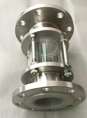 816304道不锈钢直视镜耐酸碱衬氟视镜化工管防腐蚀法兰衬氟通视盅