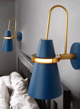 现代简约个性灯壁书灯房厅49406卧室床头客壁灯灯具号角壁灯饰