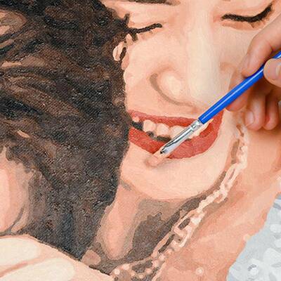 iy数字油照画d油彩画人物片装饰画自制手手工绘填色AER自绘客厅