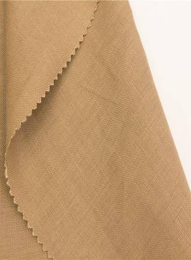 现亚麻加VHM厚6纯*6亚货麻布200亚麻秋冬面料1纯亚麻男女服装面料