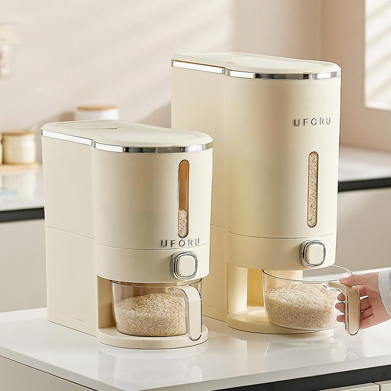 按压米桶食品级家用装米杂粮收纳密盒防虫大潮封面粉储防存CSF罐