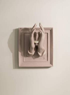 现体代创A125意《祈祷店之手》民手工艺术香薰烛台挂件立家居宿酒