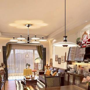 奶油风中古客564厅主灯吊灯205新款 大感厅灯超亮全屋灯 高级法2式