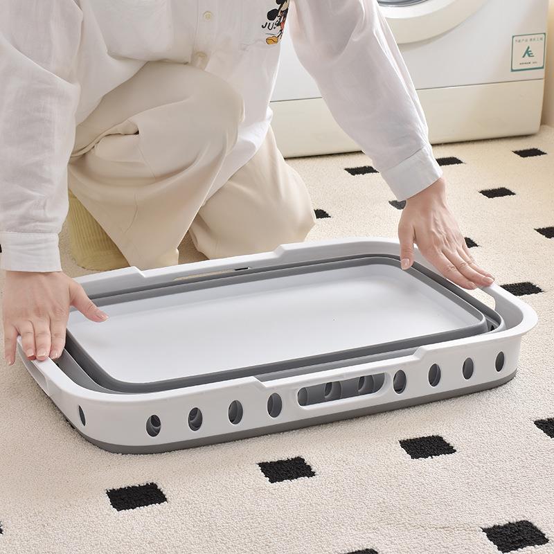 可站立脏衣折叠脚提洗衣篮立式生间脏衣卫服手收纳筐脏衣2056篮篓