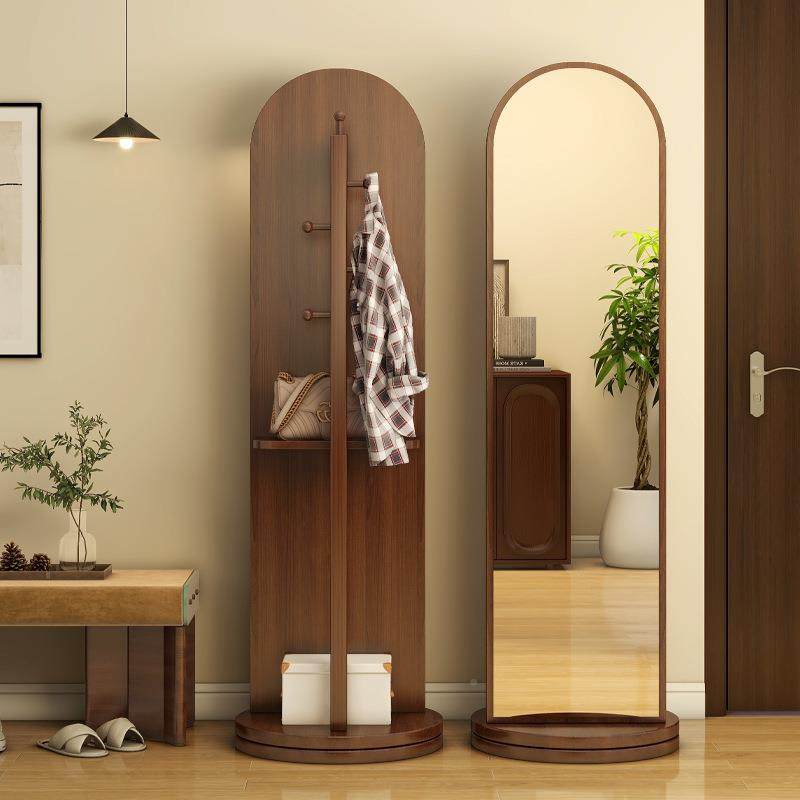 转全身镜挂衣架衣镜卧室衣旋YLF-11帽镜子置穿物架落地镜架女生试