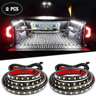 皮卡车厢照明灯车箱一拖二带开关灯条LED高亮白色汽车氛围装饰灯