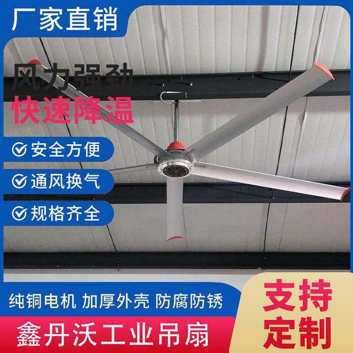 全国安装大型永磁工业吊扇用于加工车间仓库物流展厅等大型场