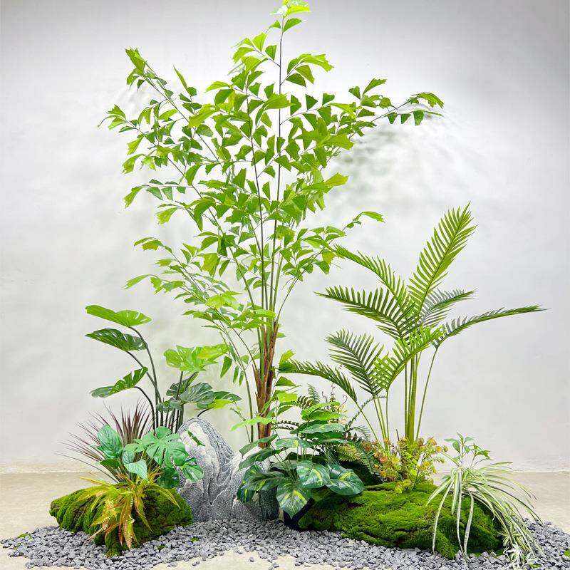 仿真绿植造景绿植景观鱼尾葵盆栽客厅沙发摆件餐厅网红店可摆放