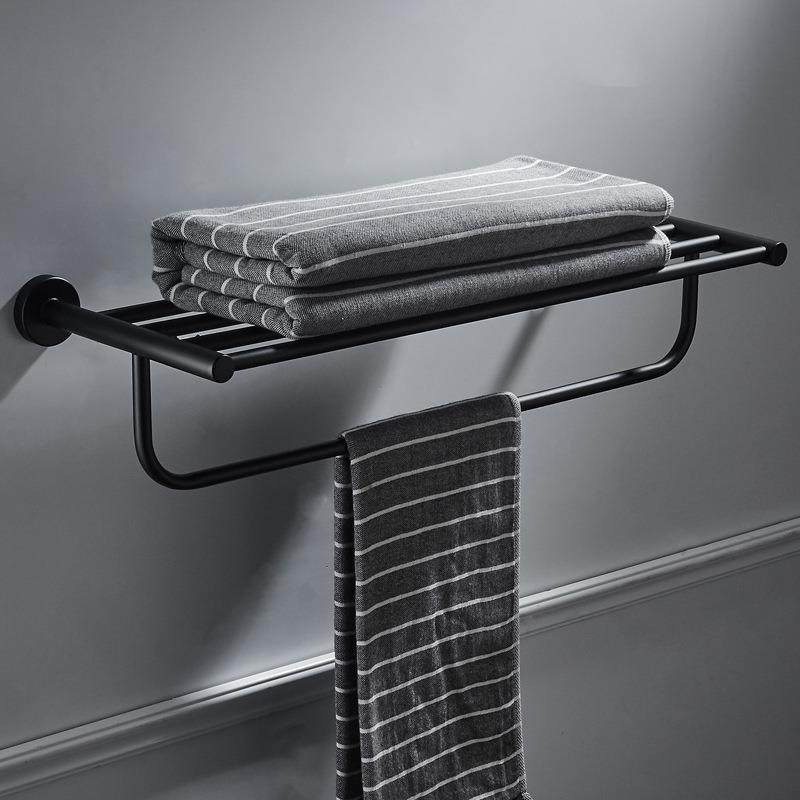 304不锈钢黑色洗澡卫生间浴室挂件毛巾浴巾架免打孔置物架壁挂,农用物资,其他肥料,淘宝优惠券,粉丝福利购,淘宝优惠卷