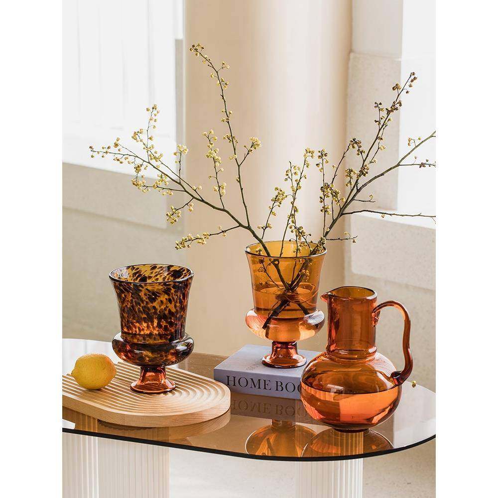 复古琥珀色法式玻璃花瓶美式家居软装饰花器客厅桌面创意时尚摆件,机械设备,其他机械设备,淘宝优惠券,粉丝福利购,淘宝优惠卷