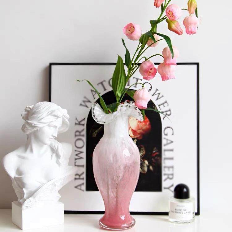 中古法式玻璃花瓶摆件手工复古花器插花干花水养鲜花装饰台面花瓶,工业油品/胶粘/化学/实验室用品,其他实验室设备,淘宝优惠券,粉丝福利购,淘宝优惠卷