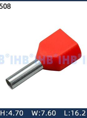 TE1508双线管型预绝缘接线端子75081008150825084012插针6014