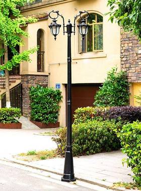 欧式0913古观灯太阳能庭复院灯路LED双头三头高杆户外灯景别墅小