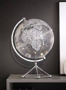 创意透11541明球仪件轻摆奢档客厅办公室桌面装饰大地摆件透明高