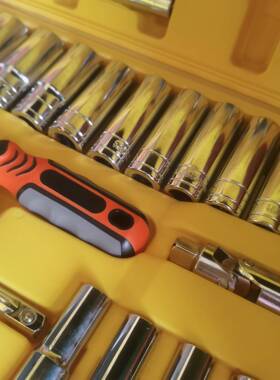 86628件加长六角汽修套手套装手动筒汽修机修随车工具扳汽保筒组