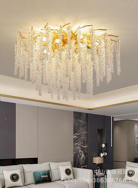 法式轻奢温馨厅灯灯轻奢客吸灯简约顶大气主大厅房间88911创意水
