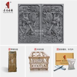 唐砖雕仿古门楼大门两饰侧语墙装 2.16m82麒麟一言九鼎 浮雕1.2面5