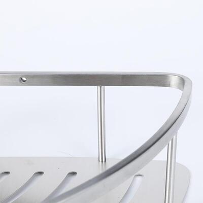 厂家直供14578卫生间置物30室不锈钢双层三角4植物架浴置架物架