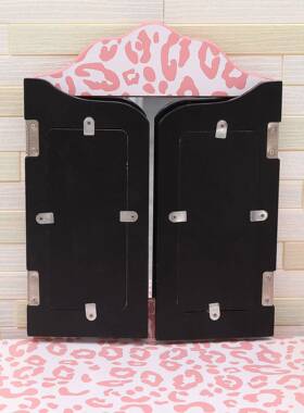 65456跨实木豹纹儿童梳妆台女童孩家家化妆过儿家具现货实木境梳