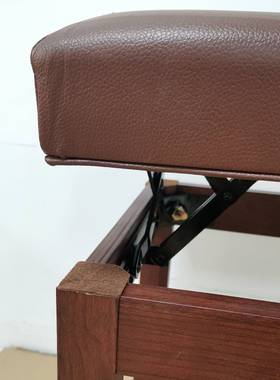 单人实木升降钢琴凳纽扣面黑色色白木纹钢琴凳弹VKA棕奏电专色用