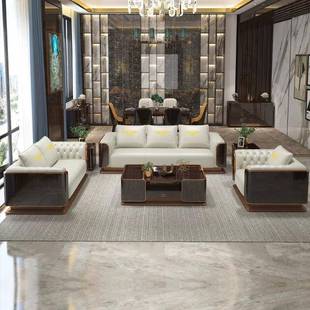 艺潮匠意式轻奢高端别墅真皮宾利沙发大平层豪宅大户型沙发