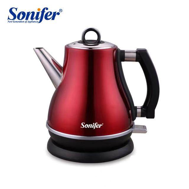 Sonifer欧规家用不锈钢1.2L复古电热水壶烧水壶SF-2028