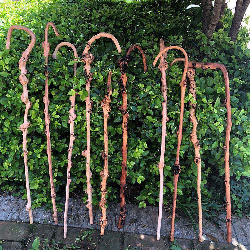 云南复古木黑山茶果木树瘤老人木拐把手手杖木制拐棍留疤木寿杖