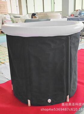 L6Y工厂直销充气气圈PVC成人泡澡沐浴便携冰浴浴桶黑色浙江
