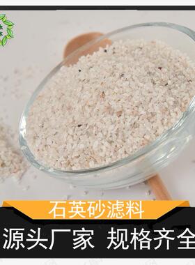2-4mm白色水处理石英砂滤料煤矿污水处理喷砂除锈用高硅石英砂