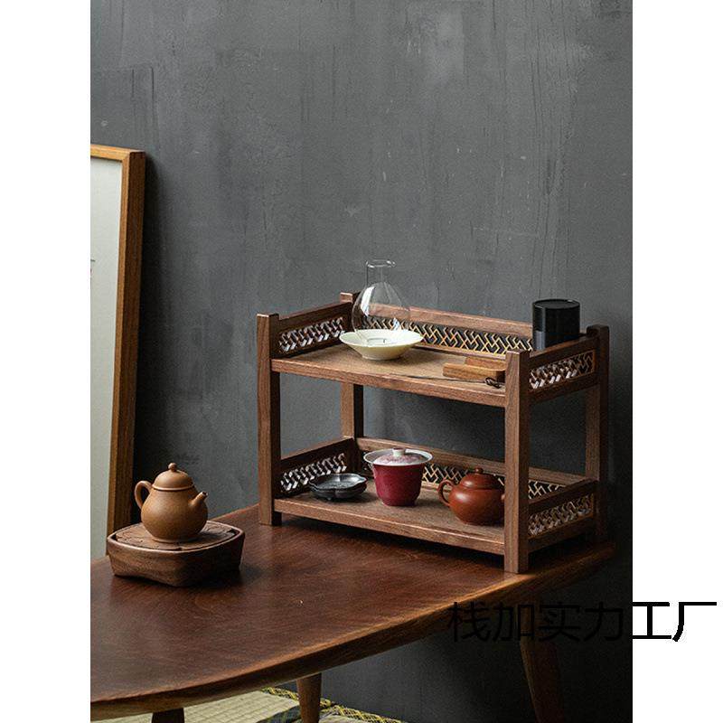 黑胡桃木桌面多宝阁茶杯架子茶具收纳架展示架小型茶架玩具置物架,节庆用品/礼品,新娘配件,淘宝优惠券,粉丝福利购,淘宝优惠卷