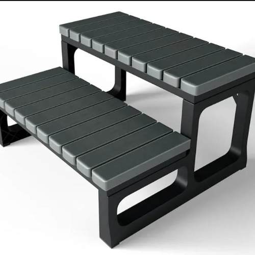 户外浴缸脚踏凳台阶梯子双层防滑凳实木户外长椅庭院竹木成品座椅