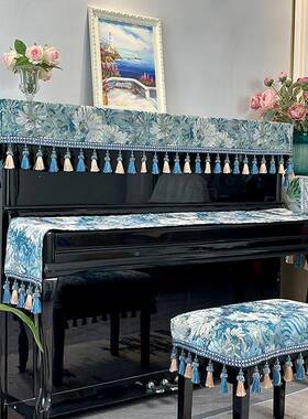 轻钢琴琴盖钢琴布感F97H999M琴罩布防尘罩奢美式钢套半罩新款