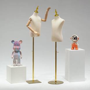 儿童特模特571道具半服装 女男小孩衣服橱窗展示架身人台模 店童装