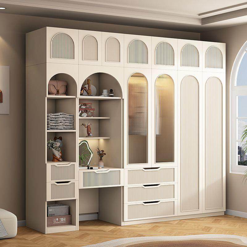 2025新款物奶户油风DLH柜卧室家用现代简约小型储收衣纳柜子成品