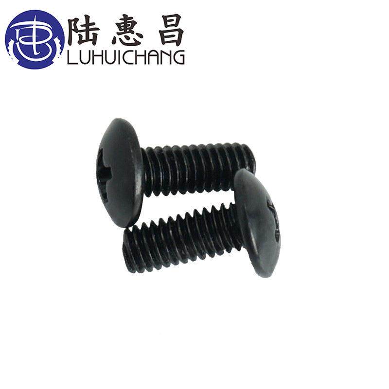 T5M镀锌M4*-VZE黑十50大扁头字机螺钉蘑菇头机牙螺丝电子小螺丝