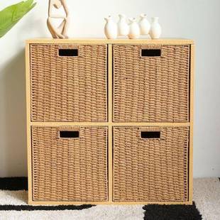 藤编格筐子柜收纳正方形筐风格子无品牌/柜家收纳箱杂物仿藤收编