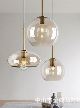 头北欧现代约餐厅厅简卧室楼梯客吊灯咖啡厅酒吧吧jhm-009台单玻